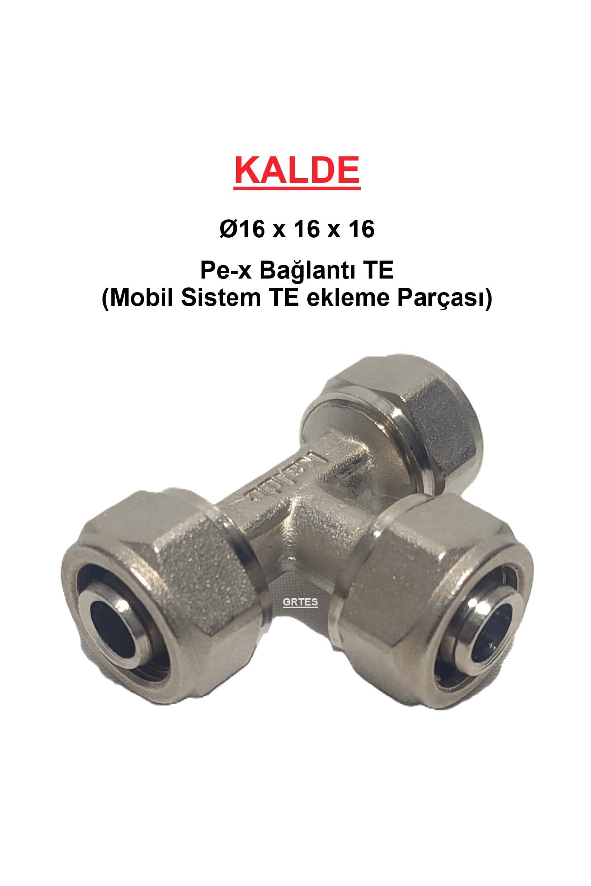 Ø16 Pex Sabit Uçlu Te (Mobil Sistem Pex Boru Bağlantı TE Parça)