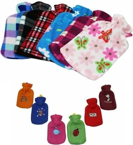 Aee® 2’li Kılıflı Sıcak Su Torbası Seti – 2 Litre Büyük Boy & 0,5 Litre Mini Boy | Karın, Bel, Ayak ve Ofis Kullanımı Için Pratik Çözüm