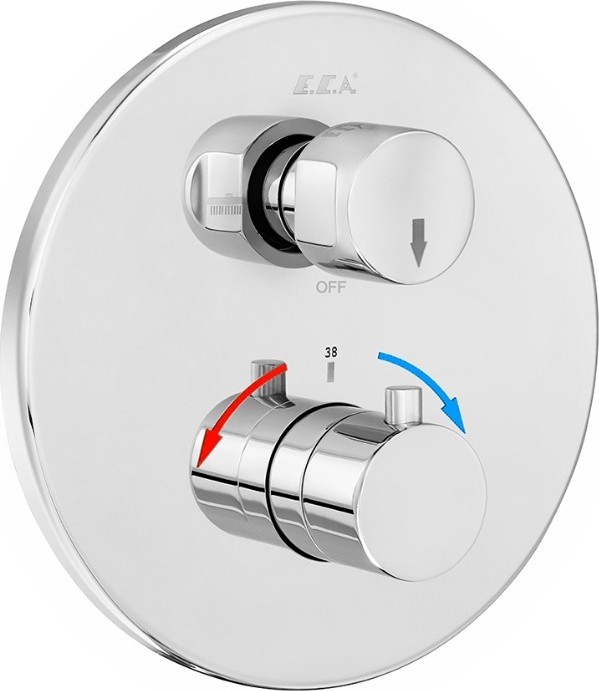 Eca Termostatik Ankastre Banyo Bataryası Sıva Üstü 2 Yollu 102167215-YDE