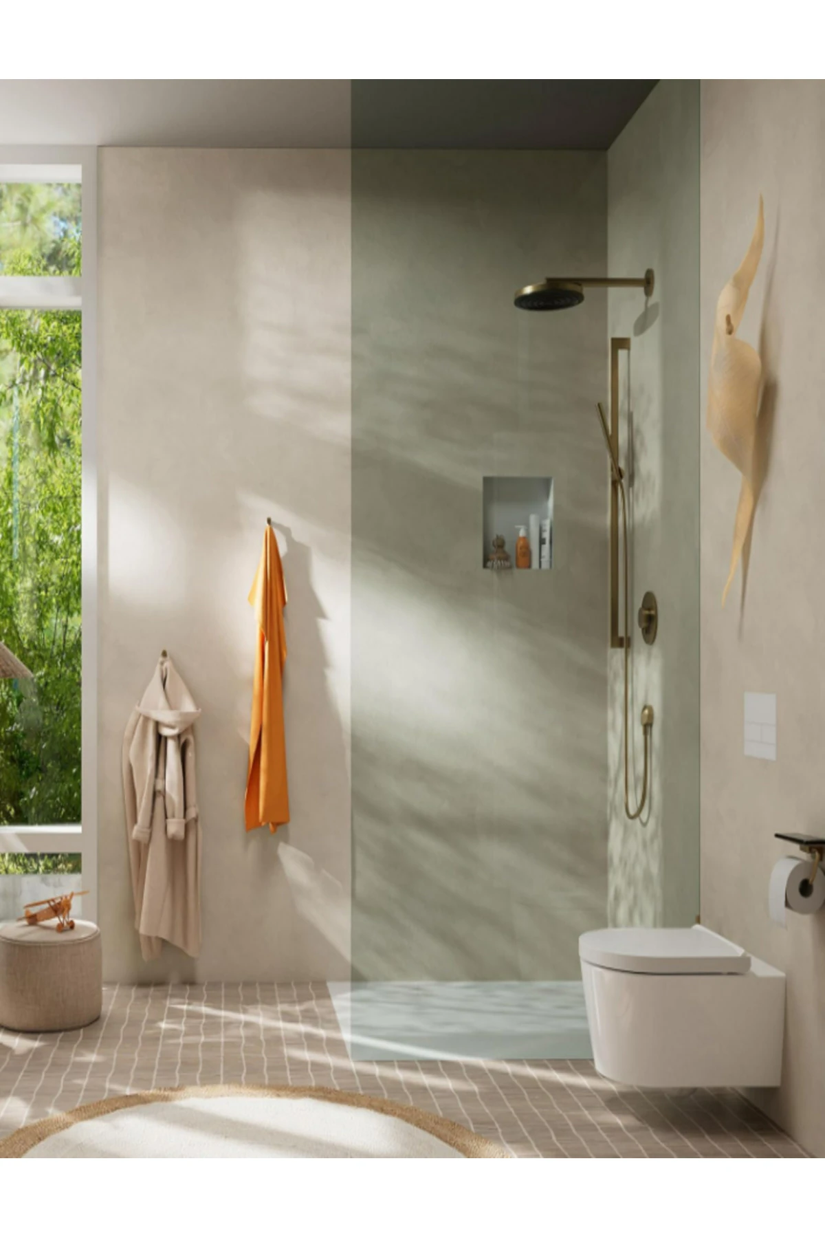 Pulsify S 100 1 Jet Baton El Duşu Mat Bronz Ecosmart 24126140