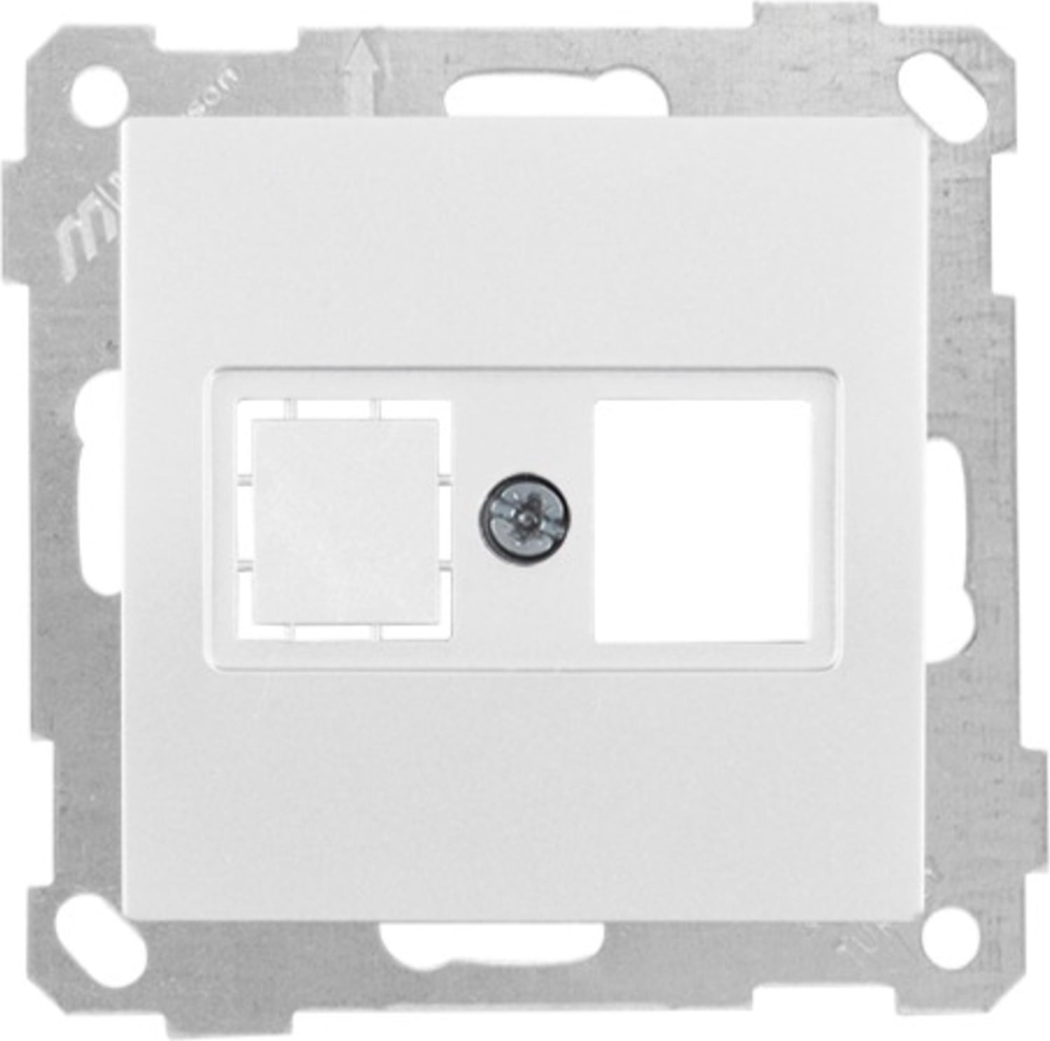 Candela Beyaz Mek + Tuş 1RJ45 Konnektörsüz Data Prizi