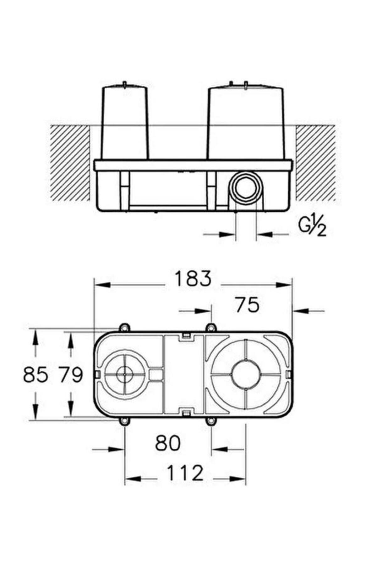Minibox Ankastre Lavabo Bataryası (Sıva Altı Grubu) A42230