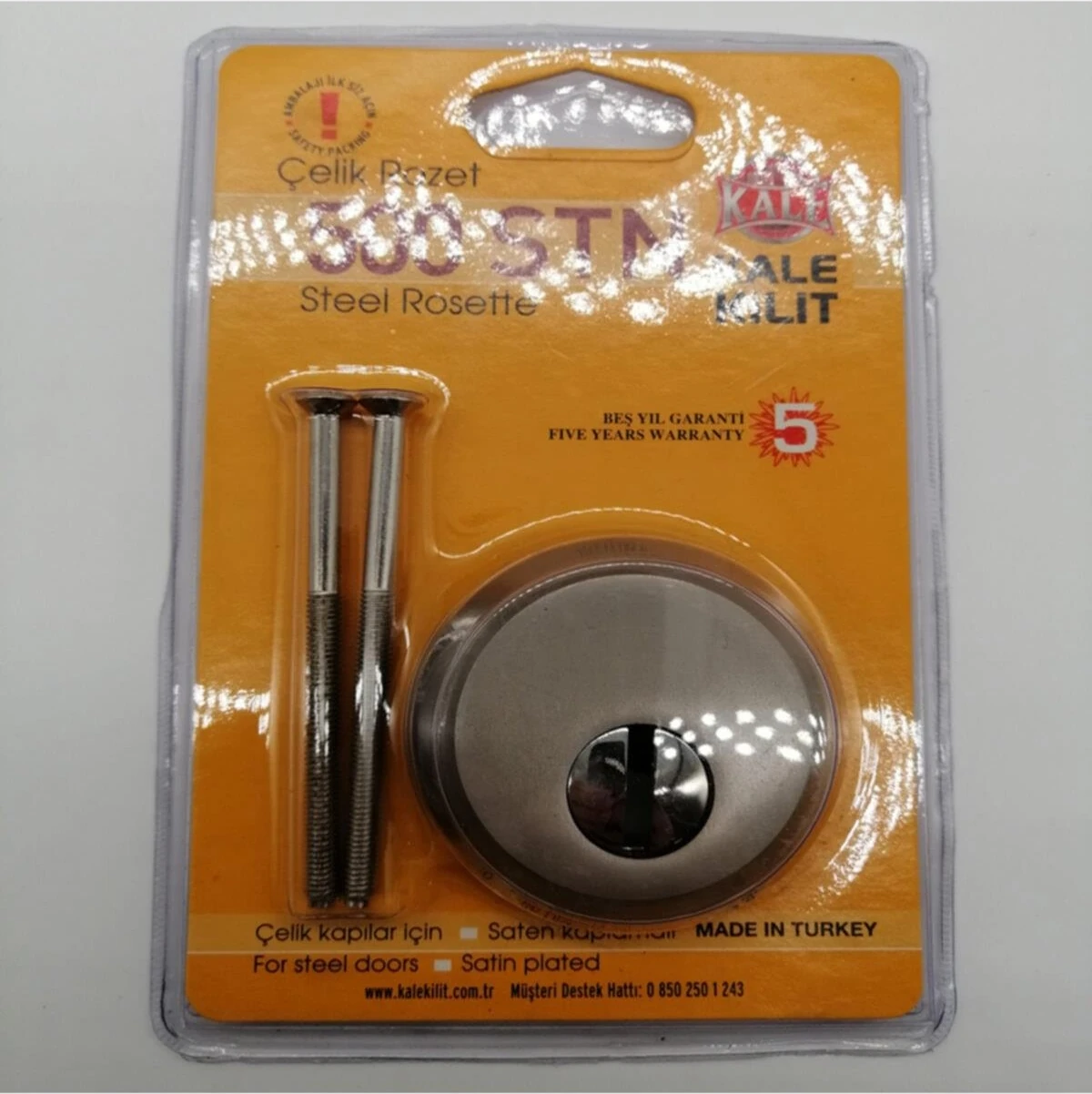 Kale 500 Stn Çelik Kapı Barel Rozeti Saten Kale 10