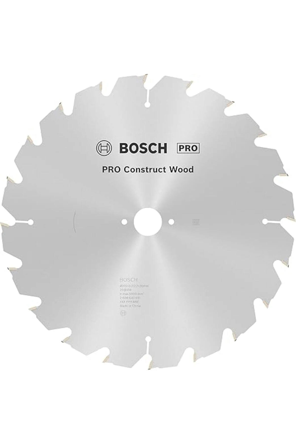 2608640691 aksesuarı dairesel testere bıçağı Construct Wood 315 x 30 x 3,2 mm, 20