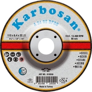 KARBOSAN 115*6 Metal Taşlama Taşı 25 Adet