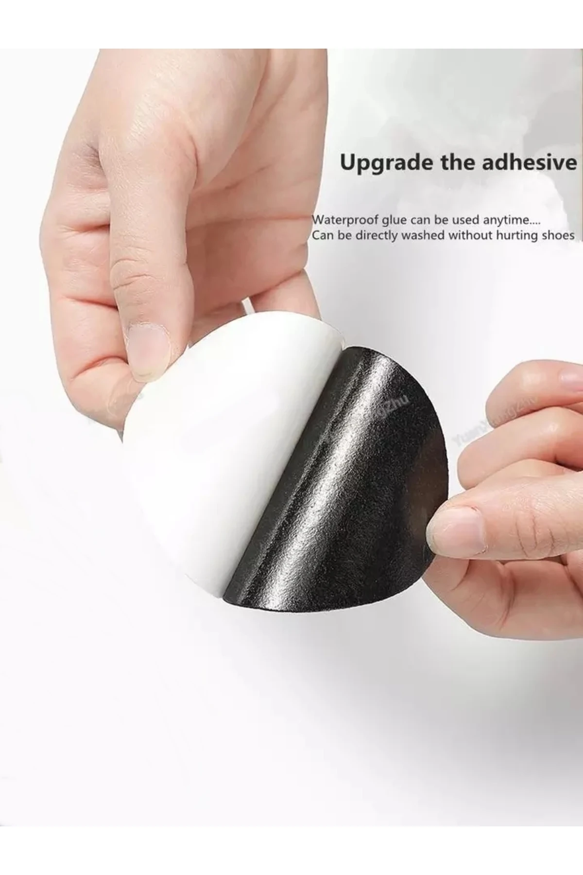 4 Adet Yuvarlak Siyah Ayakkabı Yaması Spor Ayakkabı Tamir Delik Onarım Yaması Kendinden Yapışkanlı