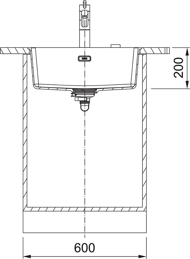 Mrg 210/110-52 Nero Tezgah Altı/sıfır Maris Granit Eviye