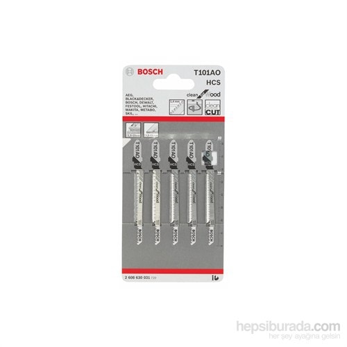 BOSCH - Temiz Kesim Serisi Ahşap İçin T 101 Ao Dekupaj Testeresi Bıçağı - 5'Li Paket