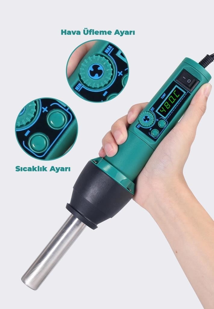 YIHUA-8858-I Isı Ayarlı Sıcak Hava Tabancası