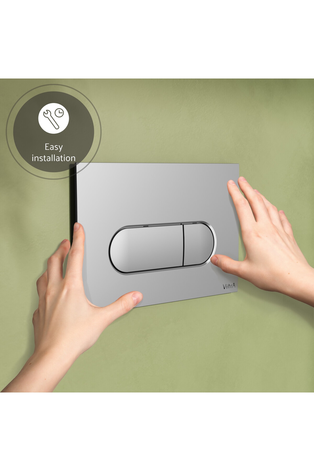 Root Round 740-2280 Kumanda Paneli, Parlak Krom