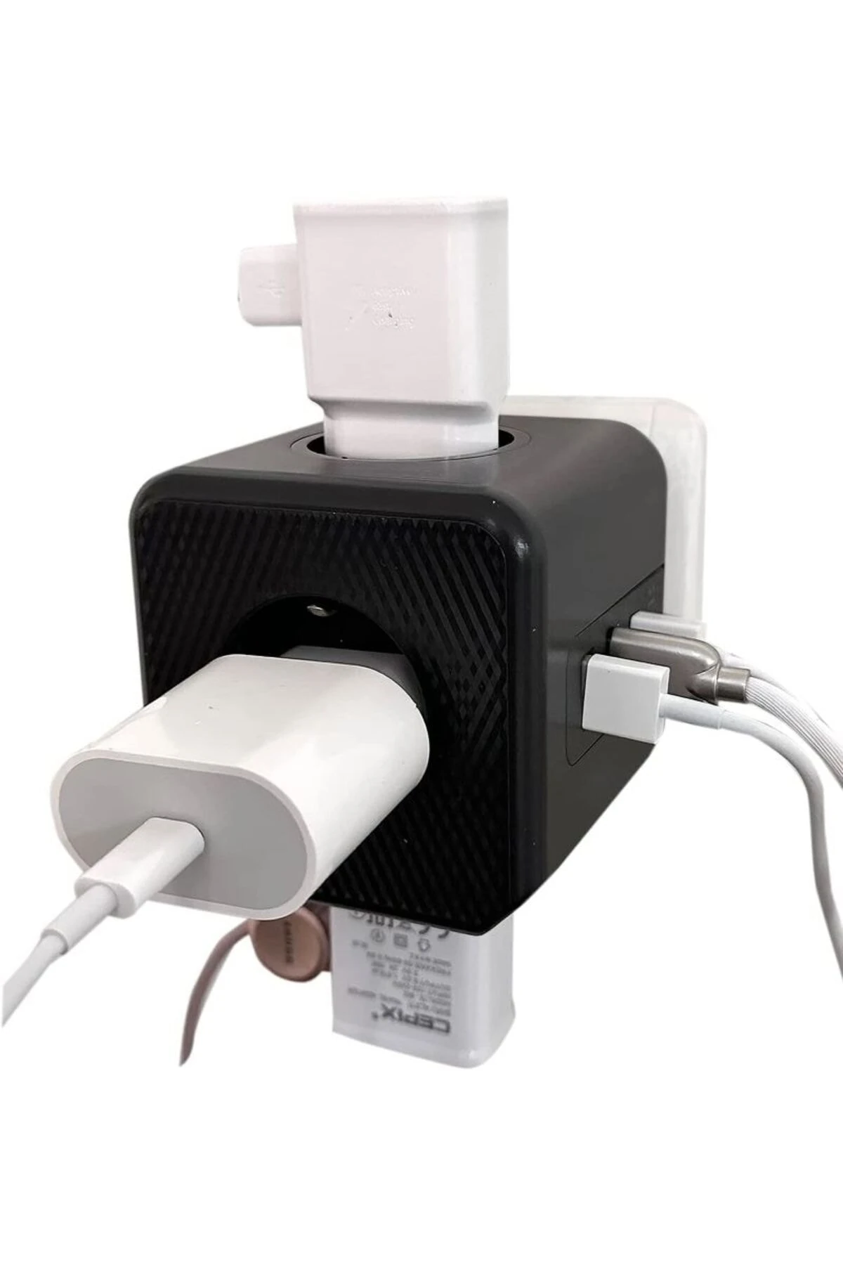 90° Köşeli Grup Priz Kablosuz Akım Korumalı Isıya Dayanıklı 3x Usb 3.0 3x Fiş Girişli 10A 2500W 3440