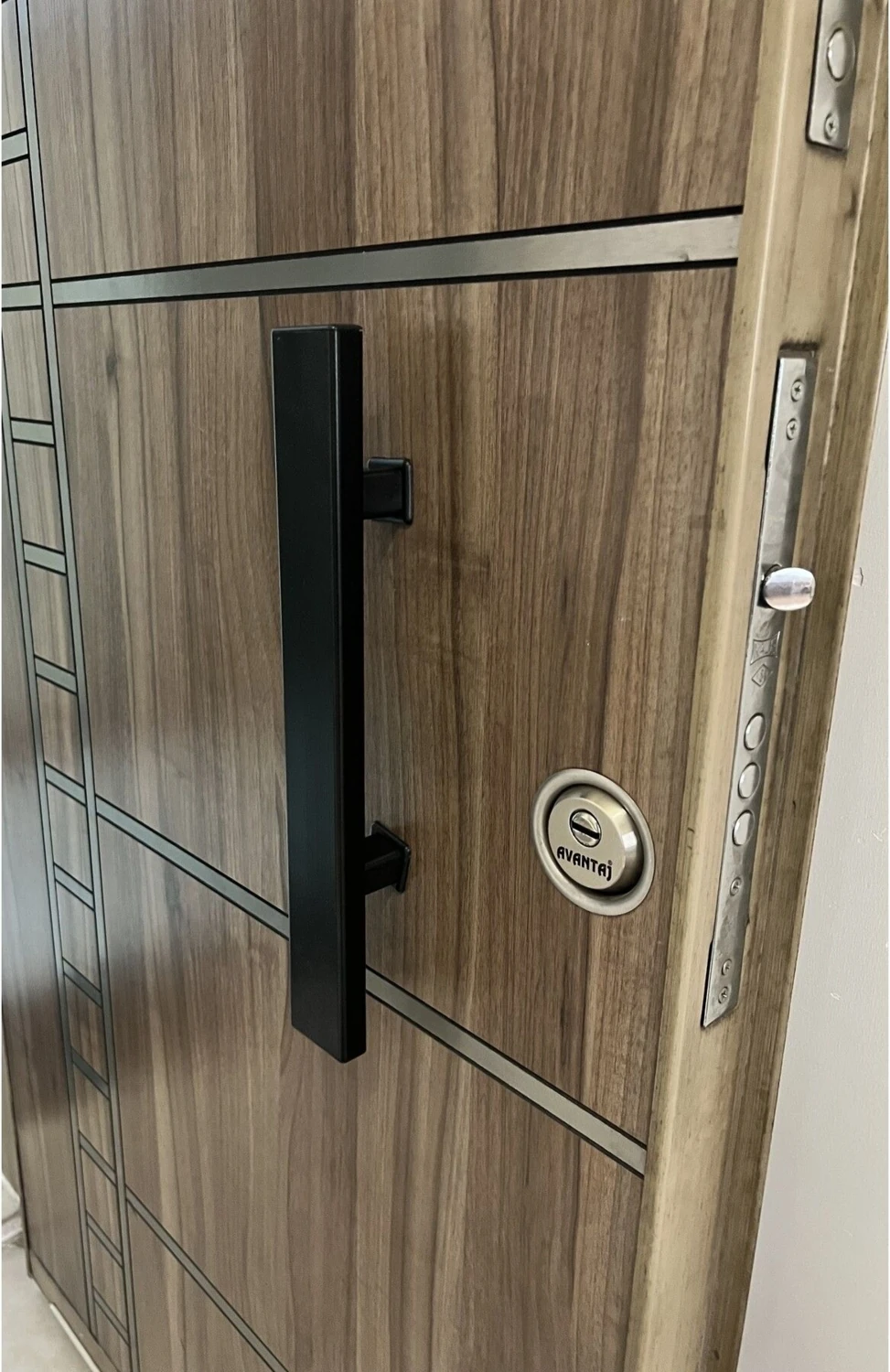 35CM Siyah Dikdörtgen Çelik Kapı Çekme ve Tutma Kolu