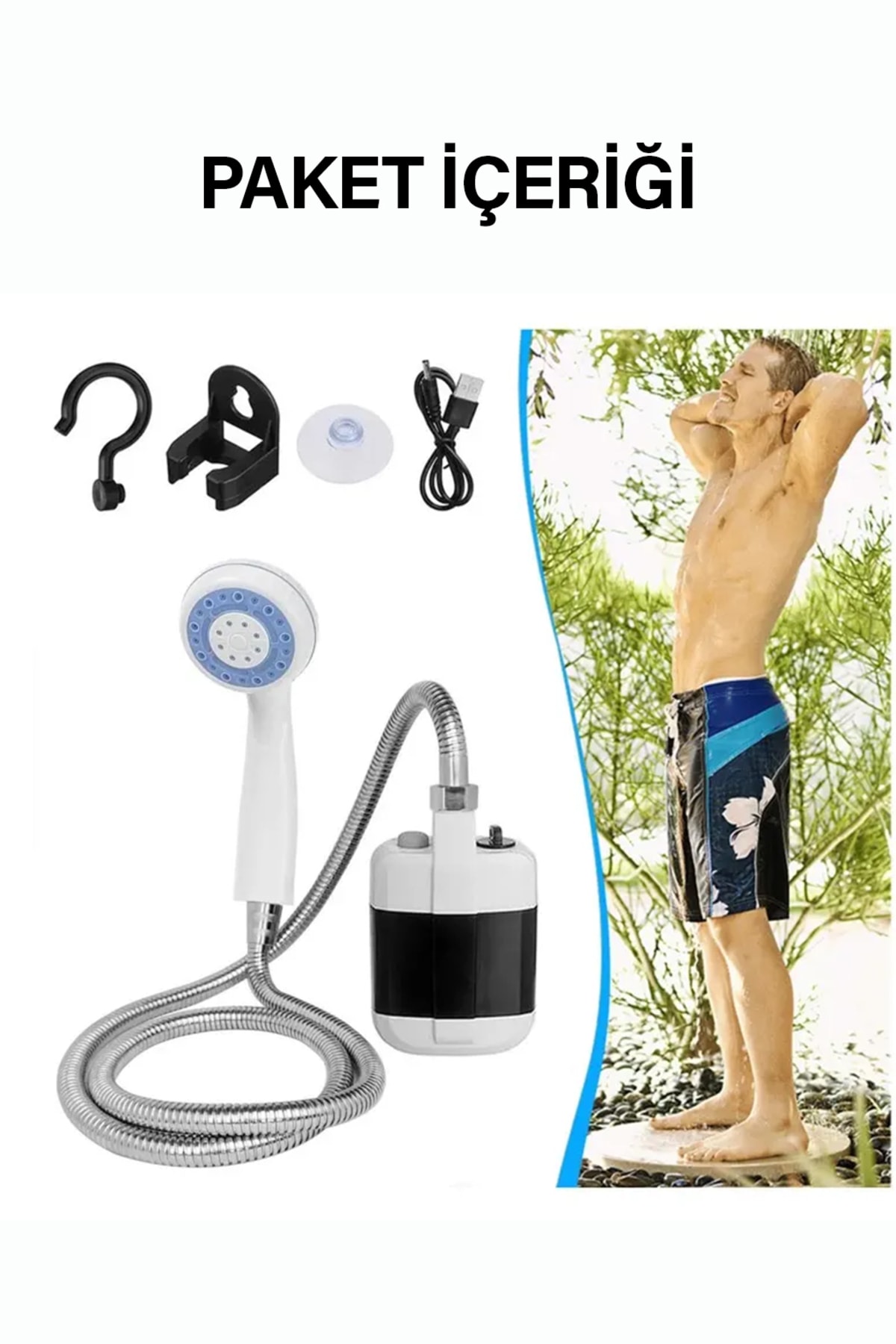 Şarjlı Portatif Taşınabilir Duş