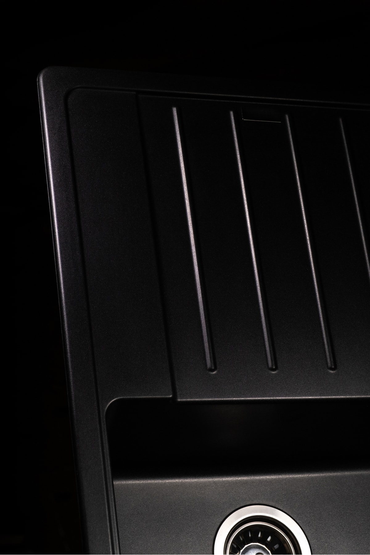 Granit Evye Siyah Tek Gözlü Mutfak Evyesi Geniş Hazneli 86 X 50 Cm