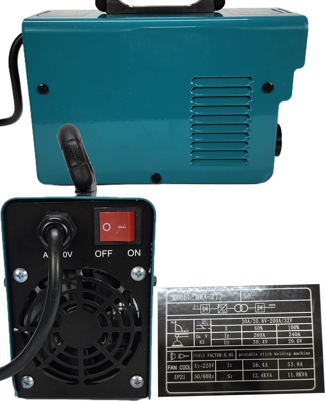 mmA777 Inverter Turbo Çanta Kaynak Makinesi (Mavi) EEA353