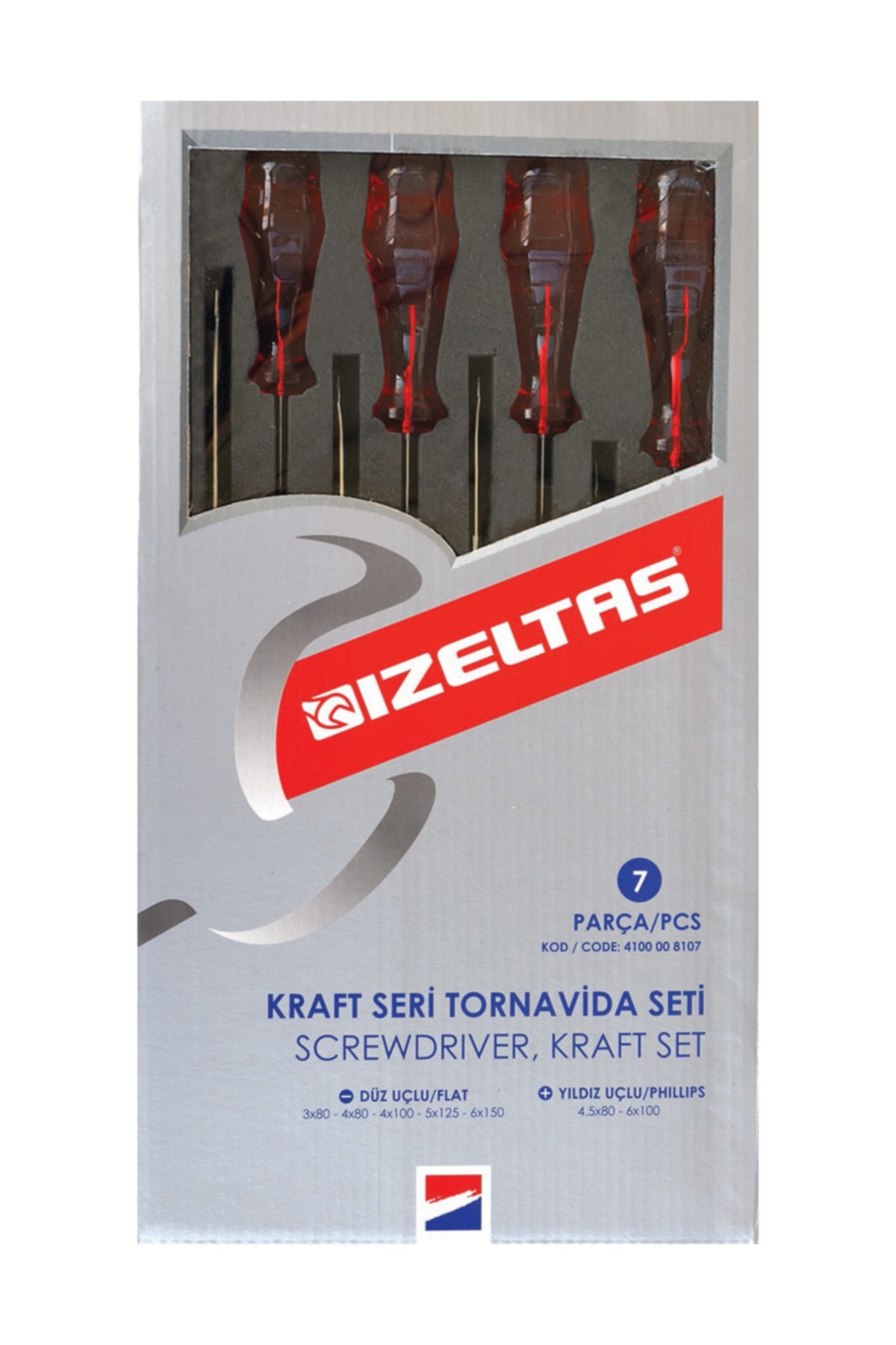 İZELTAŞ 7 Parçalı Kraft Tornavida Seti