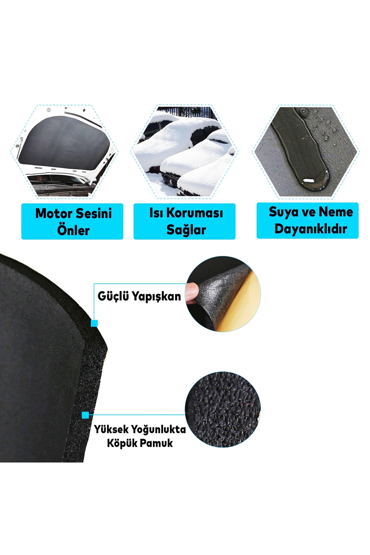 Araç Oto Ses Isı Yalıtım İzolasyon Bandı Yapışkanlı Bant Epidyen Sünger En 30 mm Kalın 4 mm 10 Metre