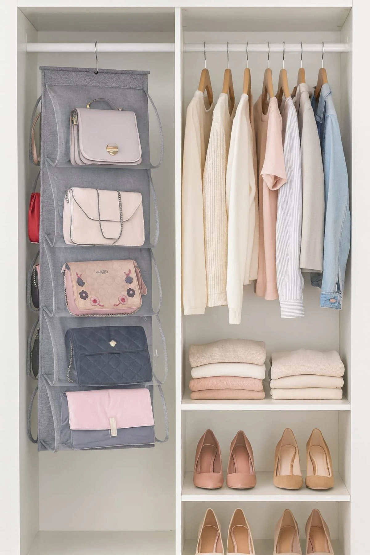 10 CEPLİ Çanta Organizer Antrasit