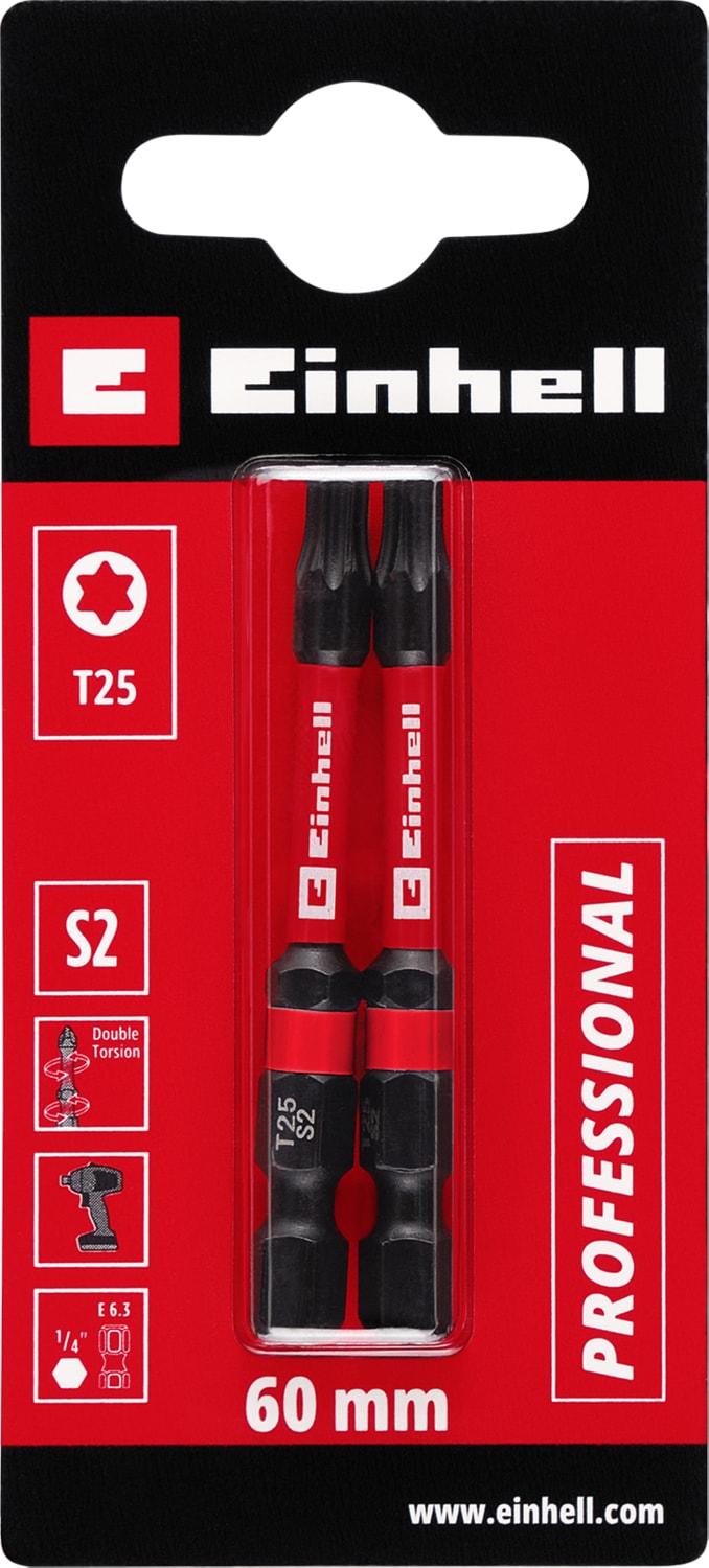 EİNHELL Torx Bits Uç 60 mm T25 S2 2 Adet