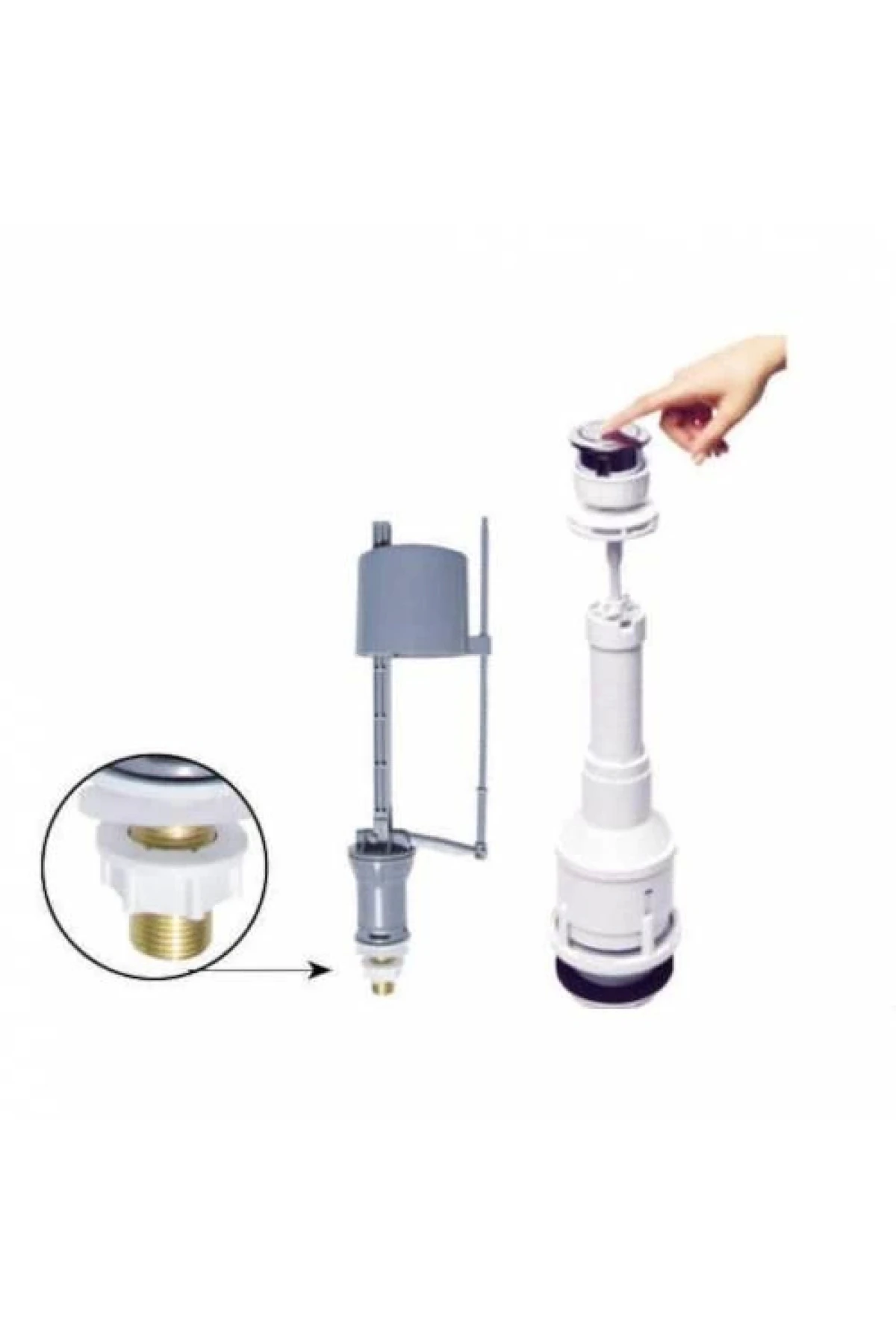 Klozet Sifon Basmalı Rezervuar İç Takım Su Tasarruflu ( Lisinya )