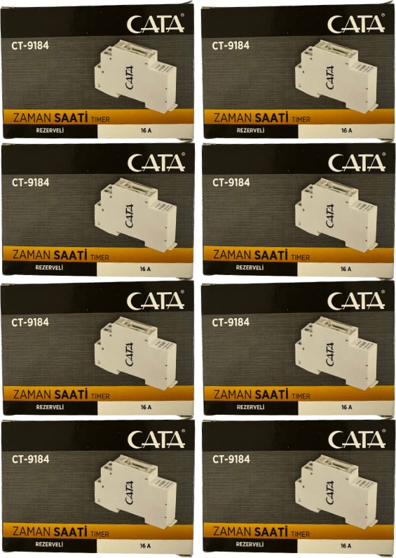 CT-9184 16 Amper Rezerveli Zaman Saati (8 Adet)
