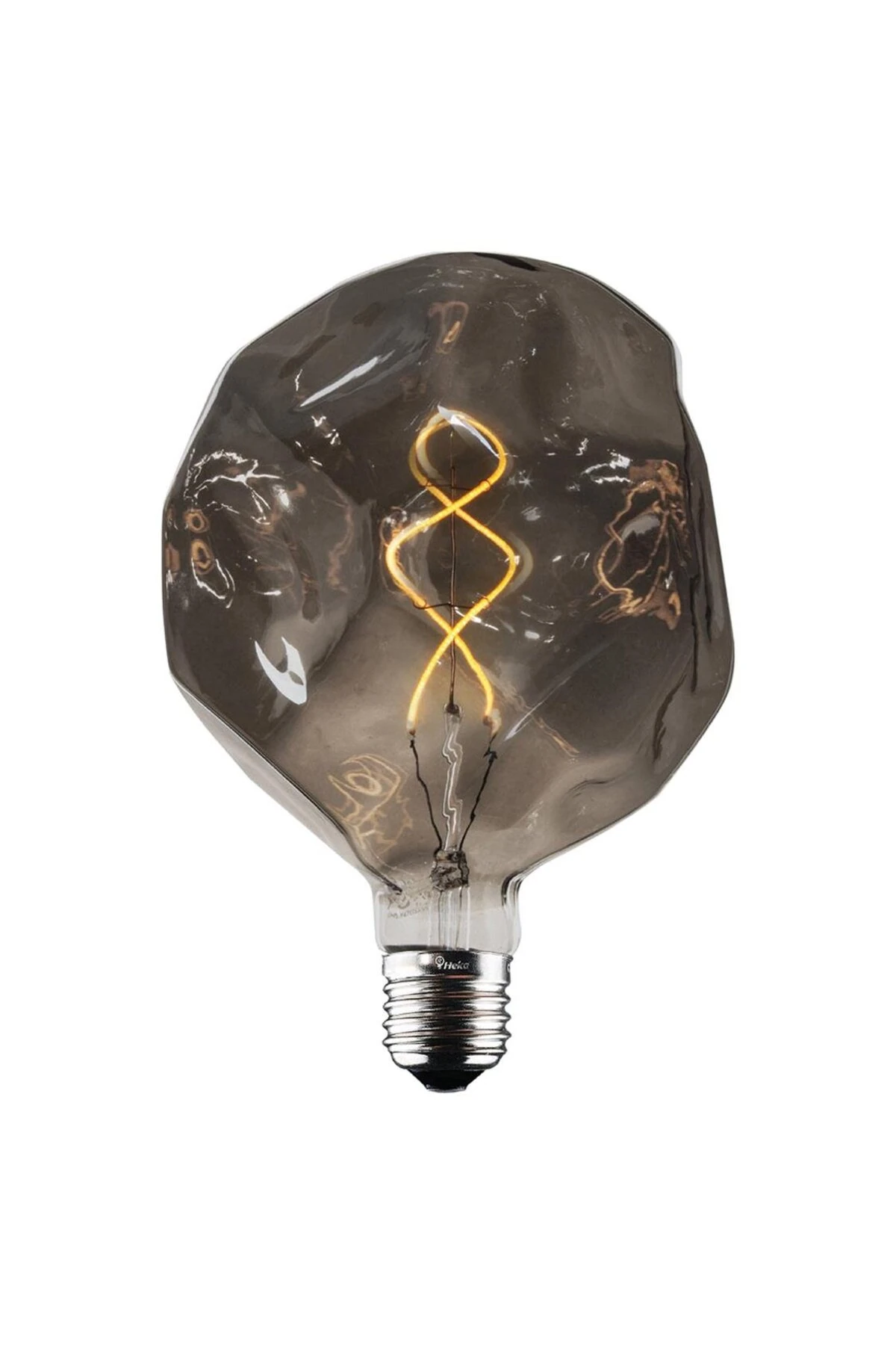 KAYA ŞEKLİNDE ÇOK MODERN VE ÇOK ŞIK 4W E27 DUY 2200K FÜME CAM LED AMPÜL ÖZEL TASARIM LED AMPÜL