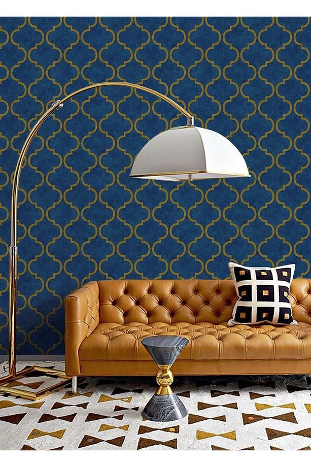 Indigo 4703-6 Geometrik Desenli Non Woven Duvar Kağıdı
