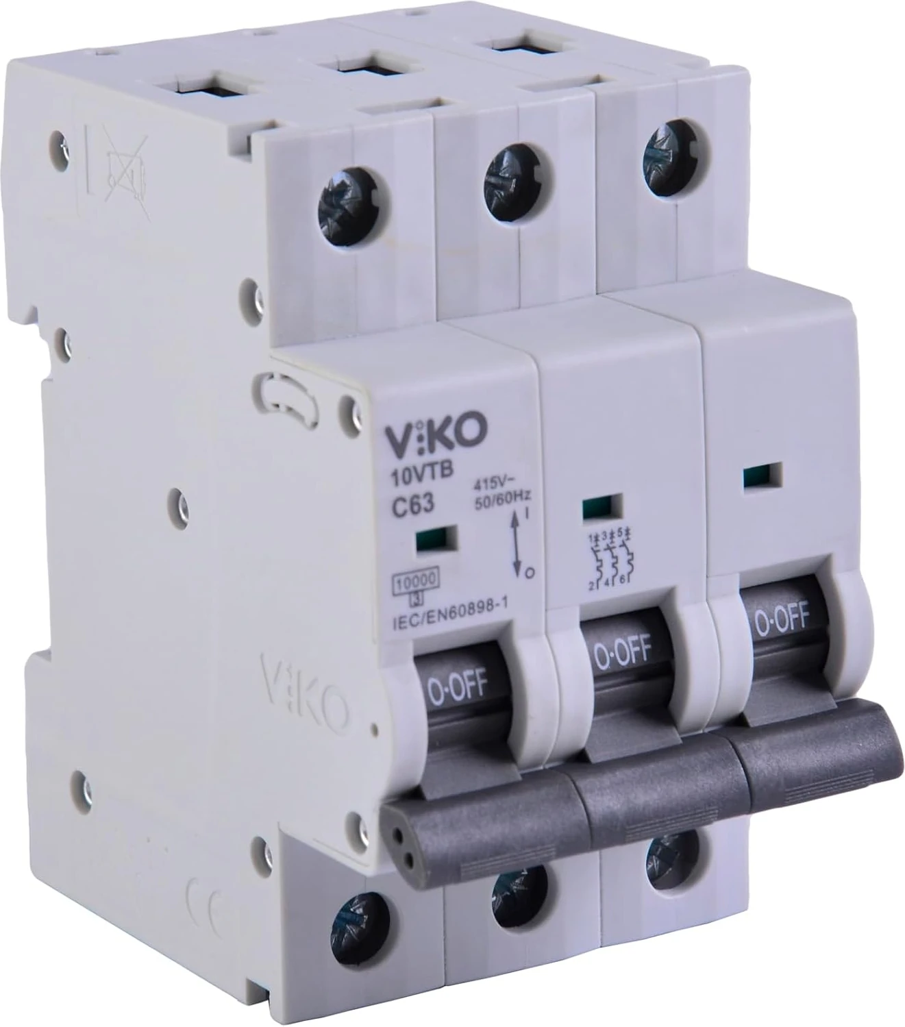 10VTB-3C63 Otomatik Sigorta 10KA C Tipi 3 Kutup 63A