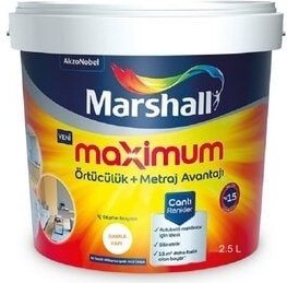 Maximum Su Bazlı Silinebilir Ipeksi Mat 2,5 Lt = 3,5 kg Sazlık