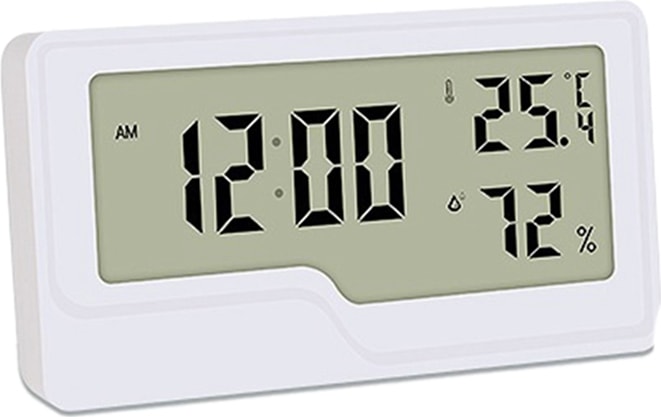 Higrometre Termometre Dijital Sıcaklık Zaman Saati LCD Gerinim Ölçer Sensörü Nem Ölçer (Yurt Dışından)