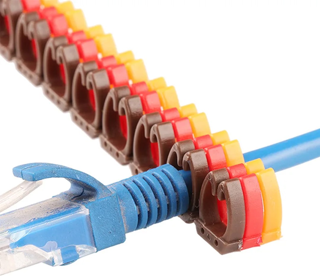 Sunup 0-9 Dijital Kodlu Renkli Kablo Işaretleyici 2.5 mm Kablo Numaratörü 100 Adet Klipsli