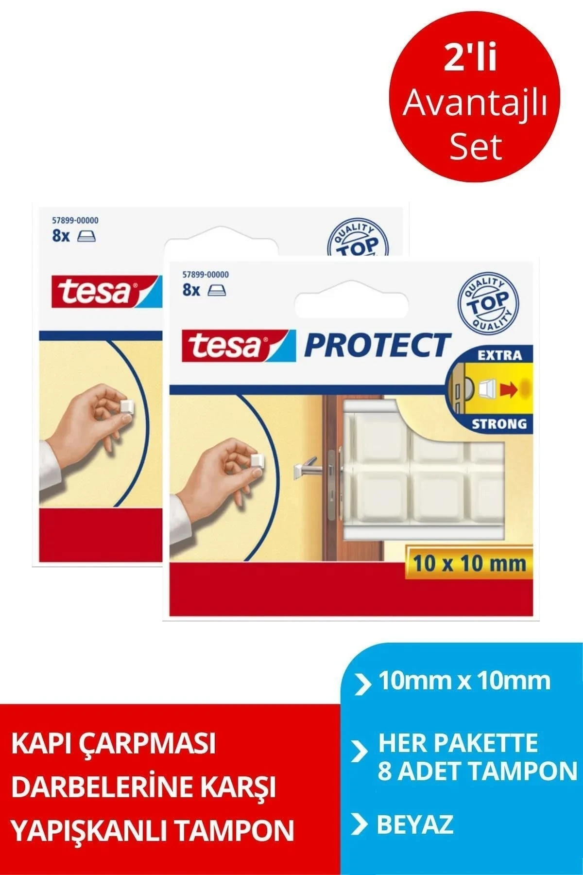 Kapı Çarpmalarına Karşı Tampon 8 Adt Beyaz X2 Adet