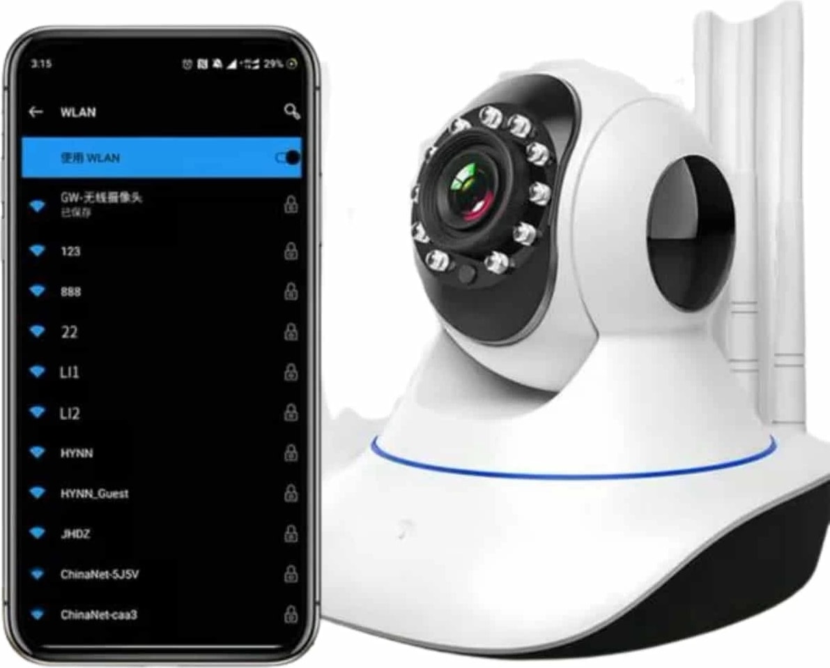 Akıllı Gece Görüşlü Sensörlü Wifi Kamera Telefondan Takip Edilebilir