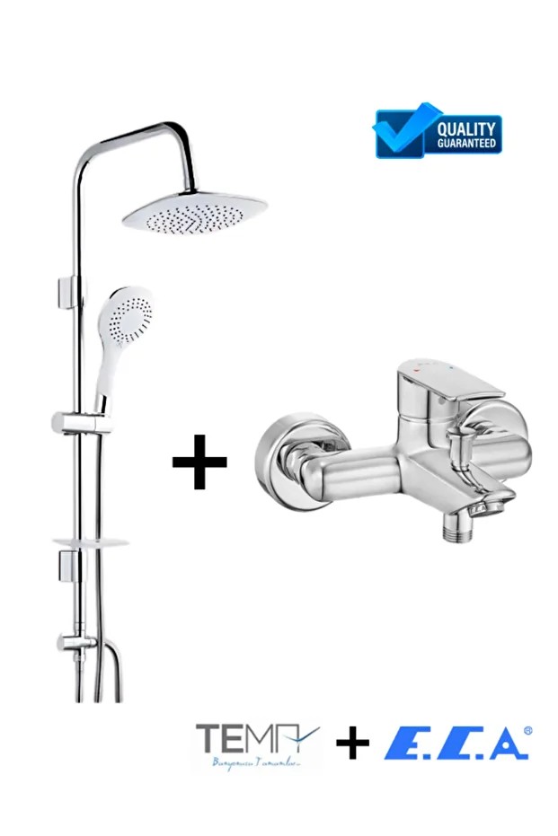 Lia Banyo Bataryası ve Tema Rain Bianco Robot Duş Seti