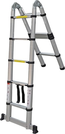 160 CM+160CM 5+5 Basamaklı A Tipi açılır tip Alüminyum Teleskopik Merdiven