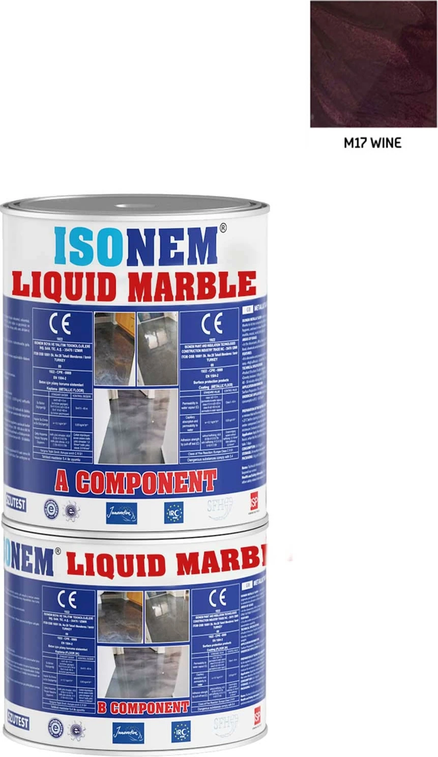 Isonem Liquid Marble Sıvı Mermer 1 kg M17 Wıne