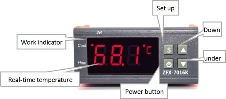 -7016K 220V 0-1000 C 30A Yüksek Derece Termostat