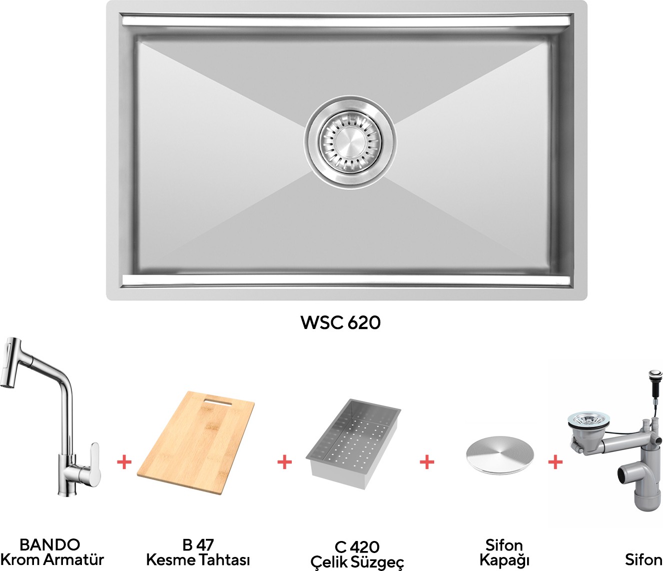 Workstatıon Wsc 620 Tezgah Üstü / Tezgaha Sıfır Eviye Set