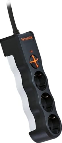TSK19010 Powersurge 3-Surge Protectıon PLUG-1050 Joule- Wıth Cable Siyah