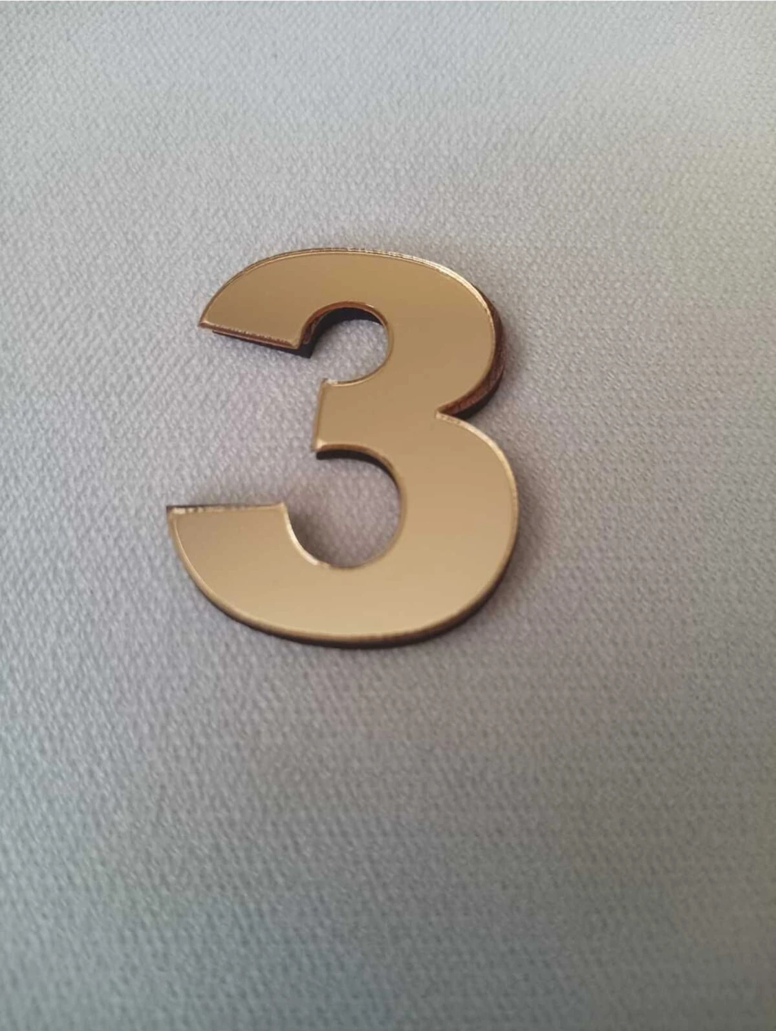 Kapı Posta Kutusu Numarası 3 Rakamı Aynalı Gold Pleksi