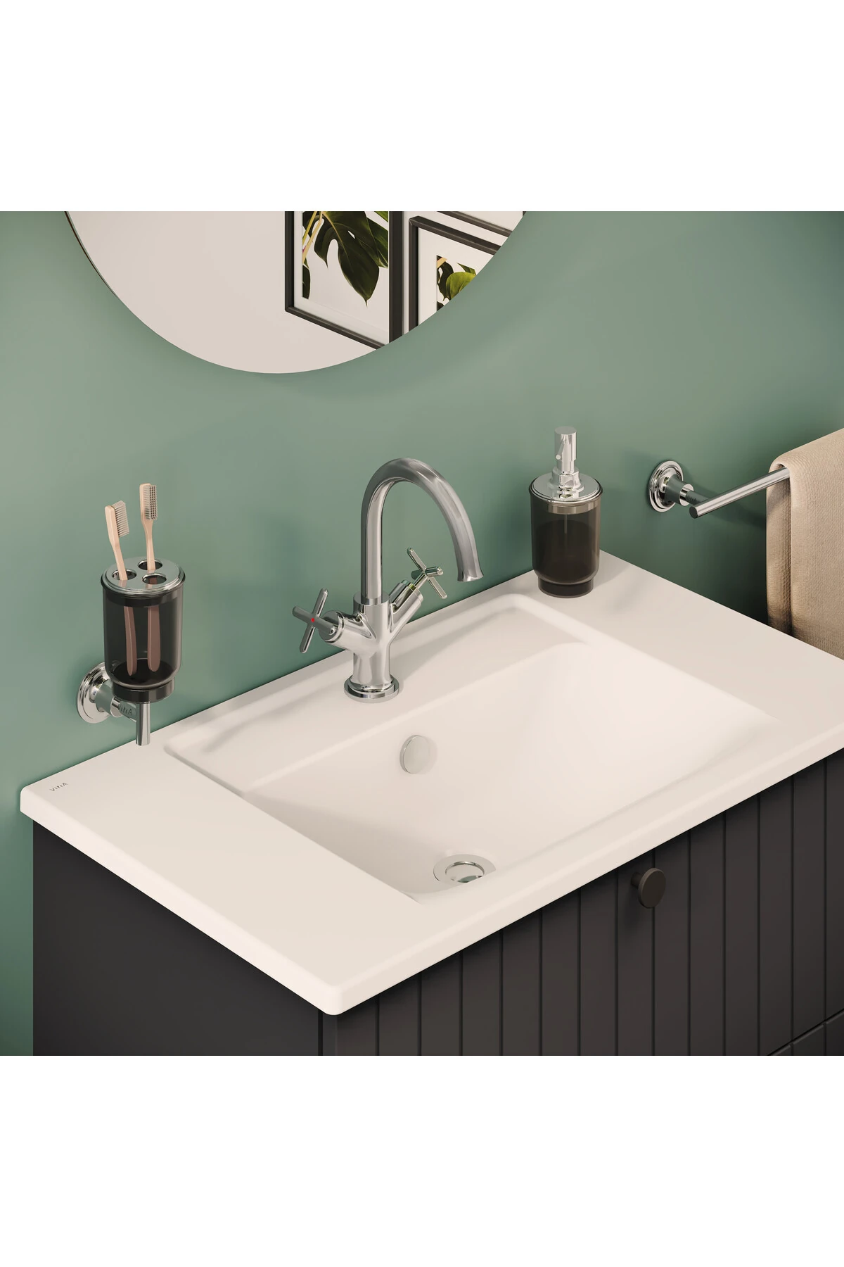 Origin Classic A42884 Lavabo Bataryası, Çift Kumandalı, Krom