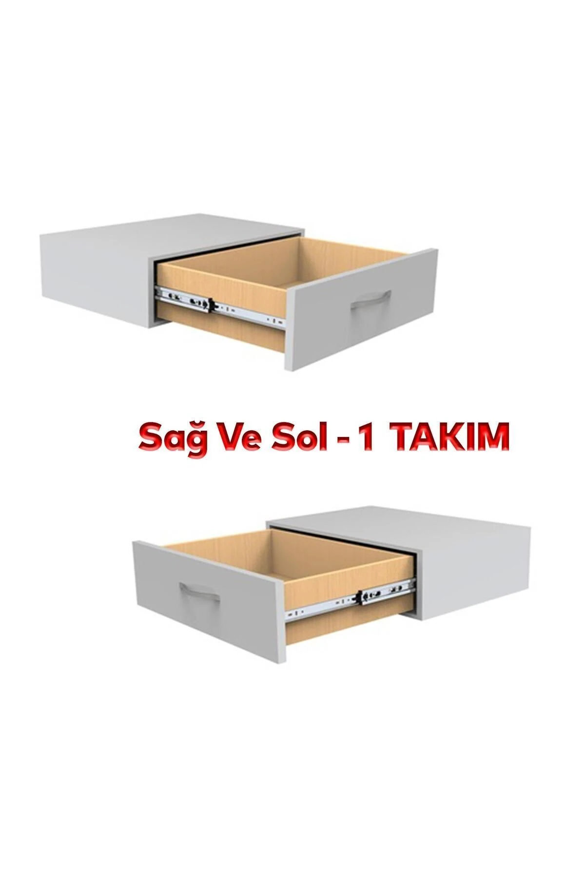 Bilyalı Dolap Çekmece Rayı Metal En 4.3 cm Uzunluk 50 cm Gardrop Mutfak Dolabı