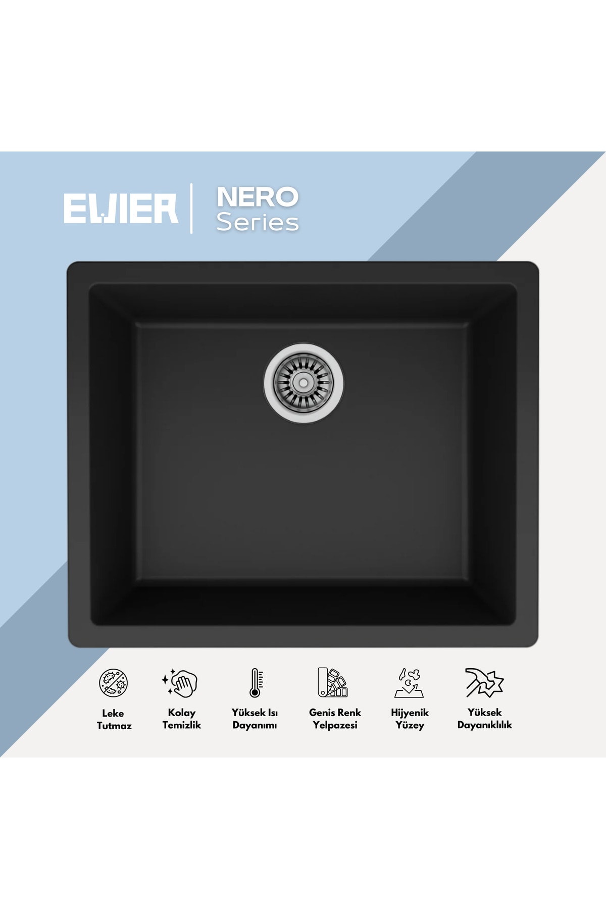 Granit Evye NERO I SOLE Series Black I SİYAH I (53.5x43.5)