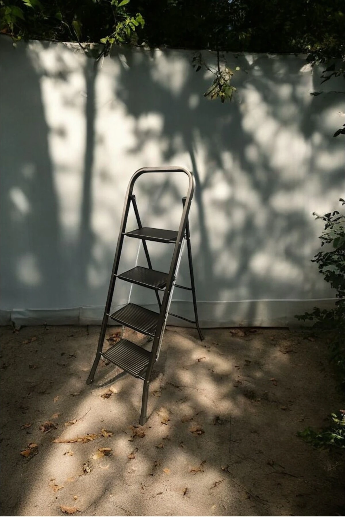 hardy siyah pratik seyyar merdiven 4 basamak - geniş basamaklı