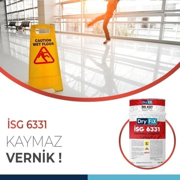 0,800 gr Kaymaz Vernik Isg 6331 Kayganlık Önleyici Şeffaf Kaplama