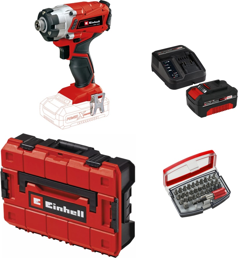 EİNHELL Te-Cı 18/1 Li - Solo Torklu Darbeli Matkap + 1 x 4 Ah Starter Kit Akü (Çanta ve Bits Uç Dahil)