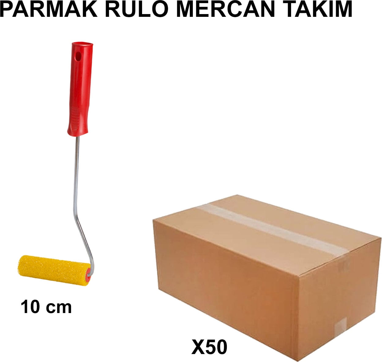 Izmir Fırça Arge Toptan Parmak Mercan Rulo Takım 10 cm - 50 Adet 010895