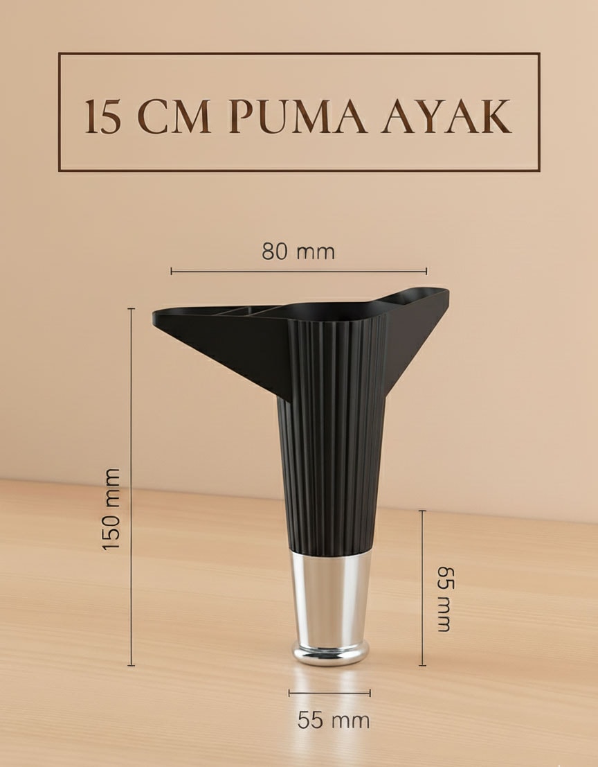 Puma 15 cm Mobilya Kanepe Tv Ünitesi Kosol Dolap Komidin Ayağı