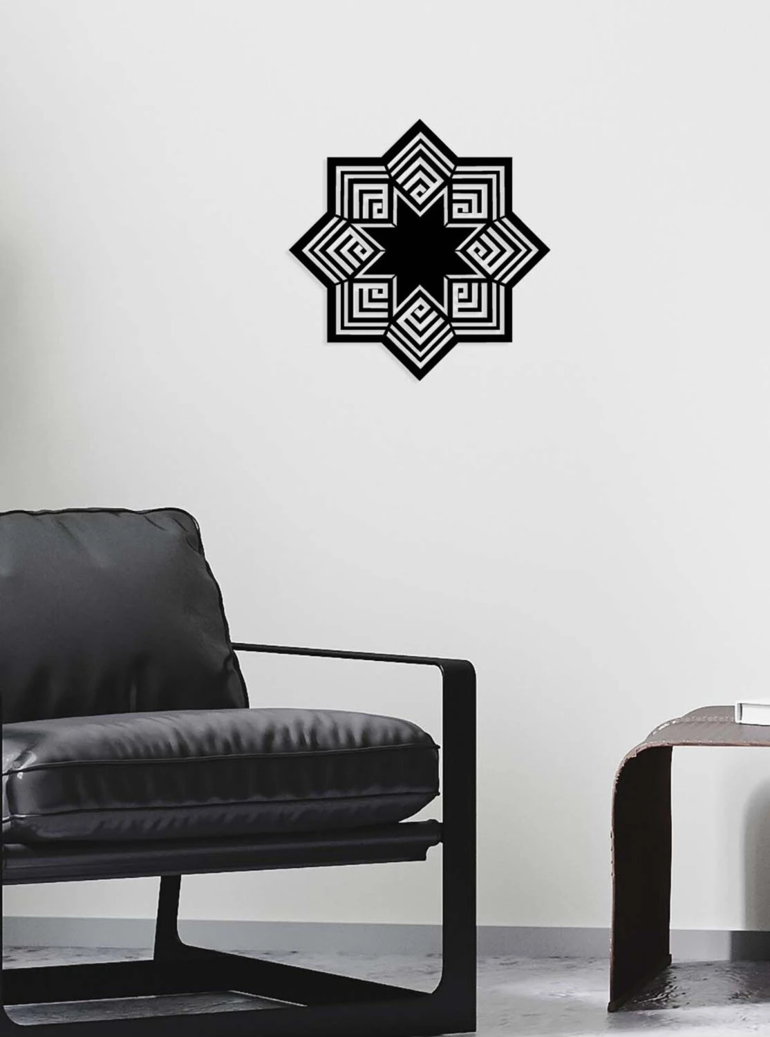 -Allah Islami Metal Tablo - Islami Ev Dekorasyonu - Dini Duvar Tabloları - 60 X 60 - Cm - Sıyah-Islm-140