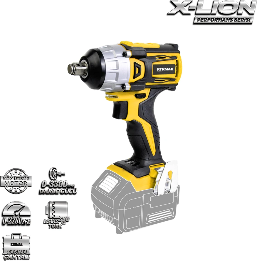 RTX2028B 18V Kömürsüz Darbeli Somun Sıkma (Aküsüz)